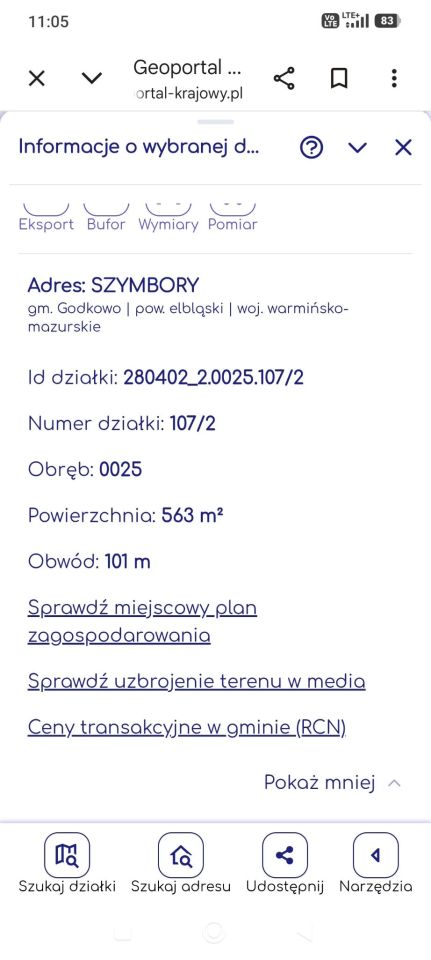 Działka budowlana Szymbory. Zdjęcie 5