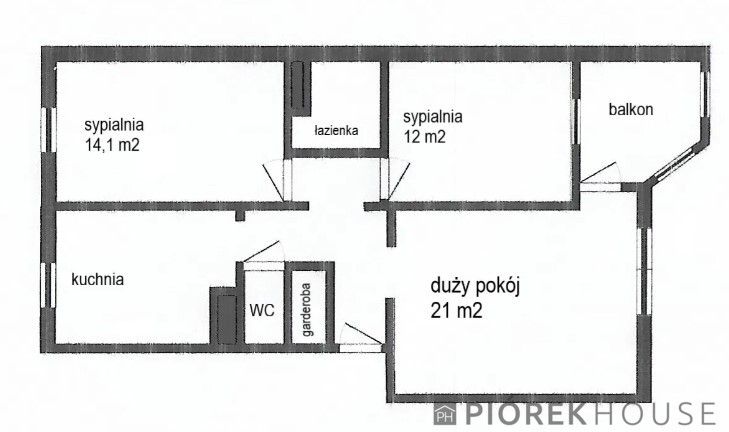 Mieszkanie 3-pokojowe Warszawa Mokotów, ul. Nałęczowska. Zdjęcie 6