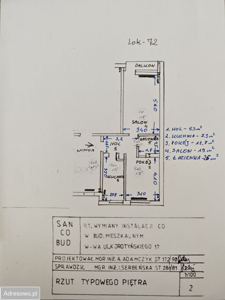 Mieszkanie 2-pokojowe Warszawa Ochota, ul. Władysława Korotyńskiego. Zdjęcie 6