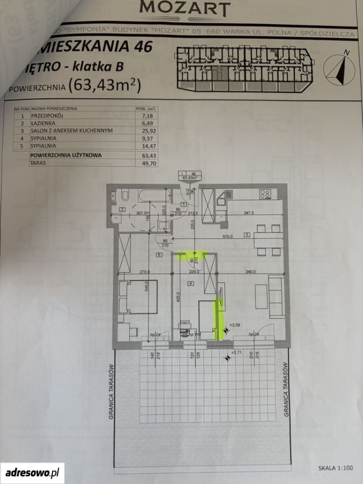 Mieszkanie 3-pokojowe Warka Centrum, ul. Spółdzielcza. Zdjęcie 20