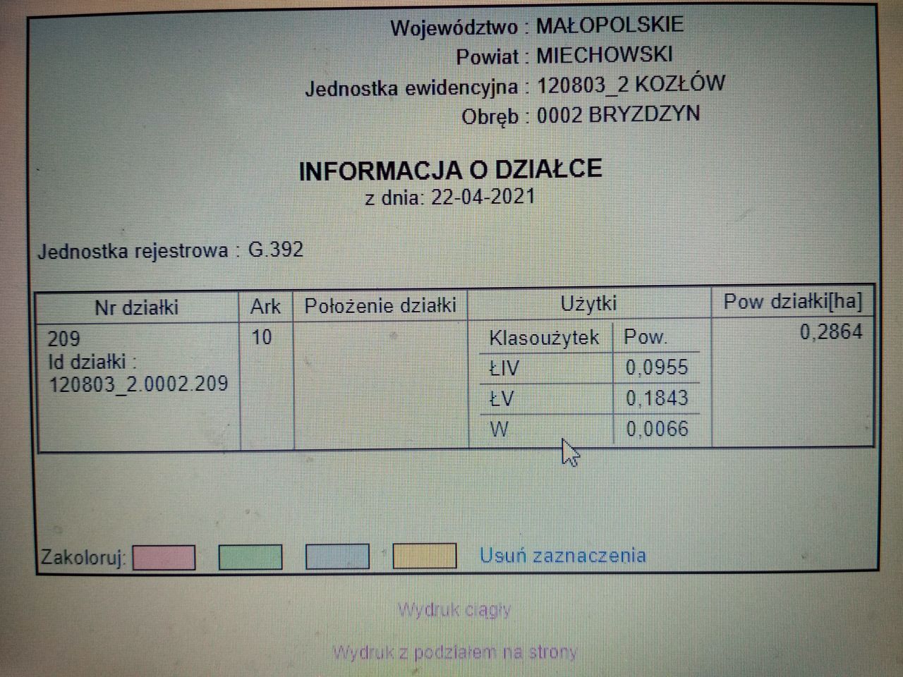 Działka rolna Bryzdzyn. Zdjęcie 3