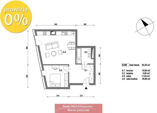 Mieszkanie 3-pokojowe Brzeg. Zdjęcie 3