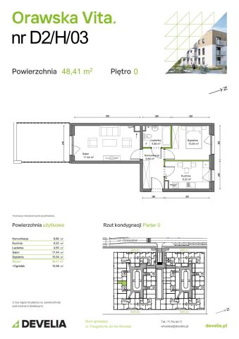 Mieszkanie 2-pokojowe Wrocław Ołtaszyn, ul. Orawska. Zdjęcie 7
