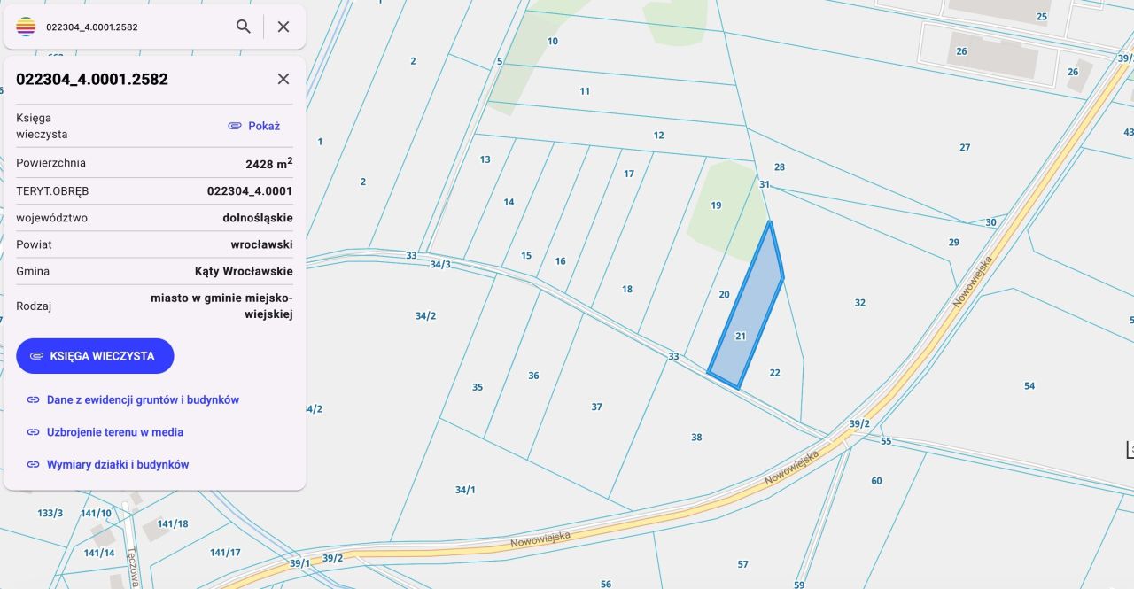 Działka inwestycyjna Kąty Wrocławskie