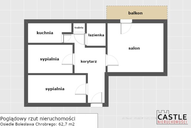 Mieszkanie 3-pokojowe Poznań Piątkowo, os. Bolesława Chrobrego. Zdjęcie 9