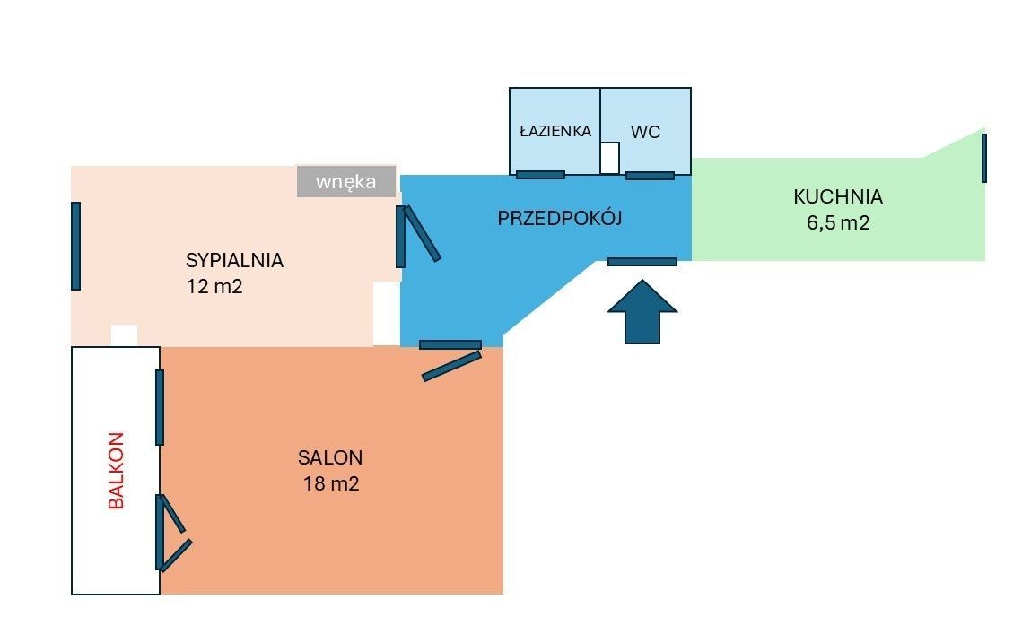 Mieszkanie 2-pokojowe Gdańsk Wrzeszcz, ul. Jaśkowa Dolina. Zdjęcie 3