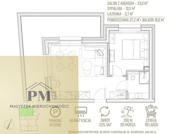 Mieszkanie 2-pokojowe Chłopy. Zdjęcie 28