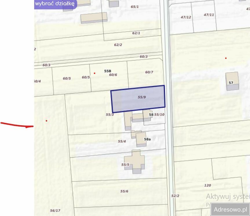 Działka budowlana Probostwo Górne