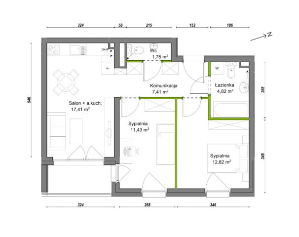 Mieszkanie 3-pokojowe Wrocław Ołtaszyn, ul. Orawska. Zdjęcie 8