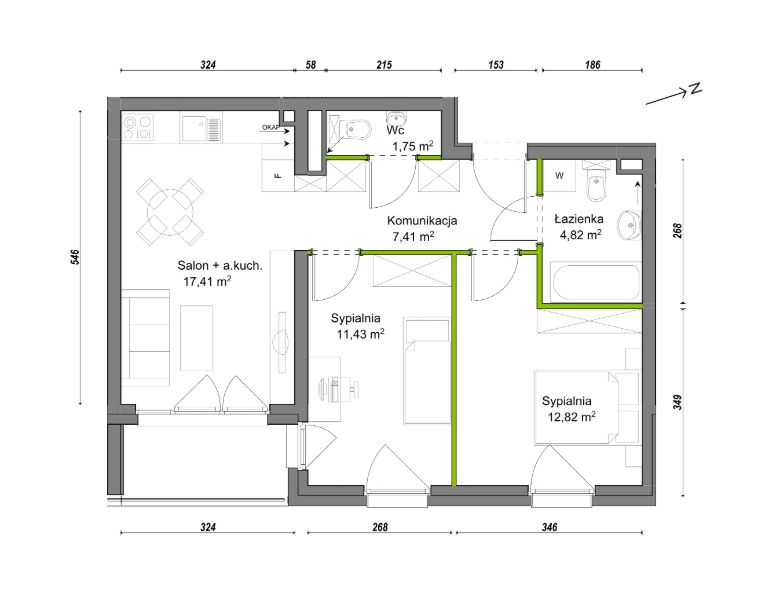 Mieszkanie 3-pokojowe Wrocław Ołtaszyn, ul. Orawska. Zdjęcie 8