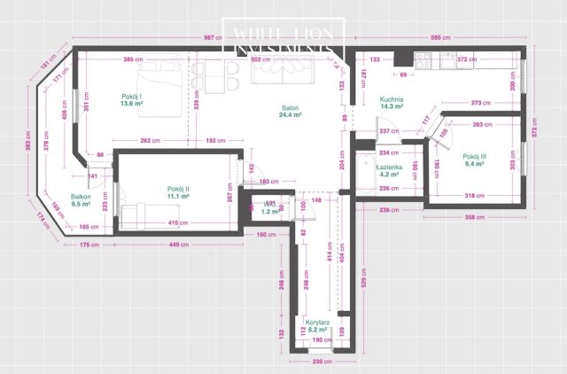Mieszkanie 4-pokojowe Warszawa Mokotów, ul. Odolańska. Zdjęcie 21