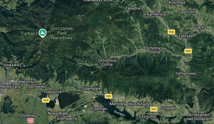 Działka leśna Ochotnica Górna