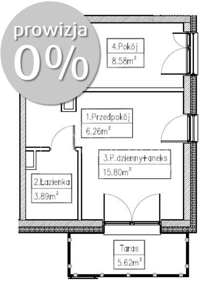 Mieszkanie 2-pokojowe Wrocław Gaj. Zdjęcie 5