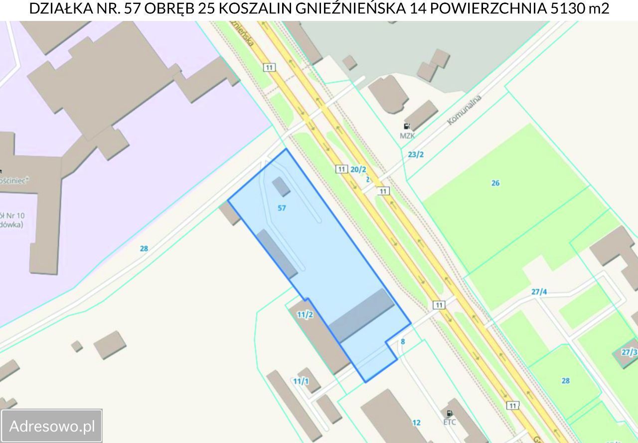 Działka inwestycyjna Koszalin, ul. Gnieźnieńska. Zdjęcie 2