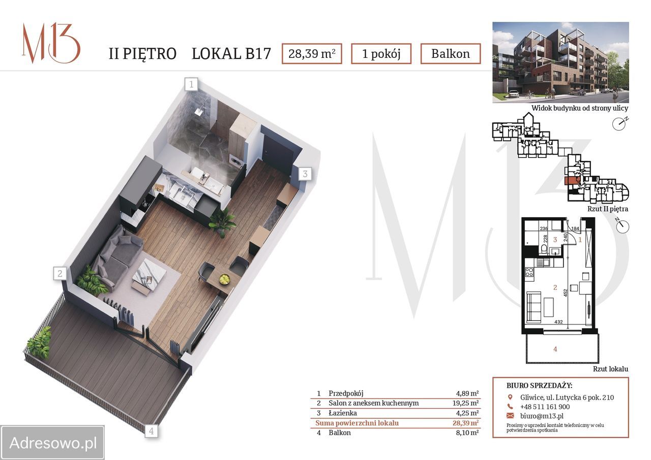 Mieszkanie 1-pokojowe Gliwice Śródmieście, ul. Stanisława Moniuszki. Zdjęcie 6