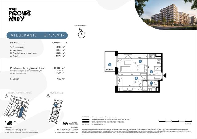Mieszkanie 2-pokojowe Wrocław Psie Pole, ul. Jana Czochralskiego. Zdjęcie 9