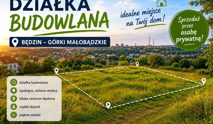 Działka budowlana Będzin Górki Małobądzkie