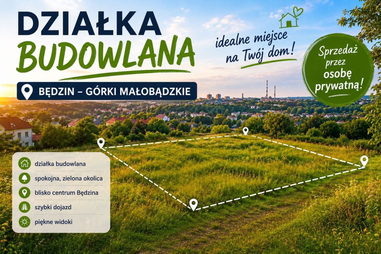 Działka budowlana Będzin Górki Małobądzkie. Zdjęcie 1