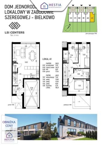 dom szeregowy, 4 pokoje Kobylanka, os. Zalesie. Zdjęcie 7