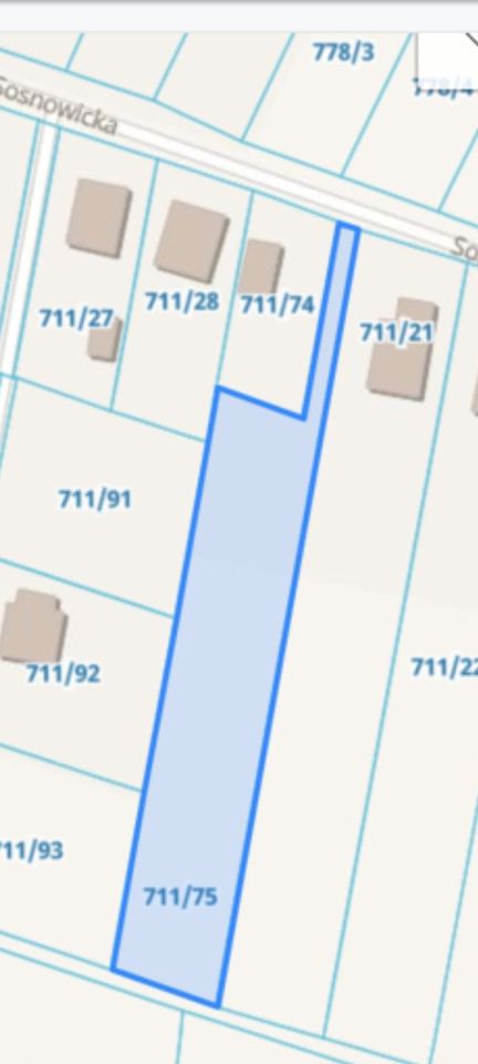 Działka budowlana Kaniów, ul. Sosnowicka. Zdjęcie 1