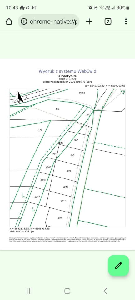 Działka budowlana Małe Gacno. Zdjęcie 3