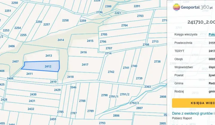 Działka inwestycyjna Wieprz