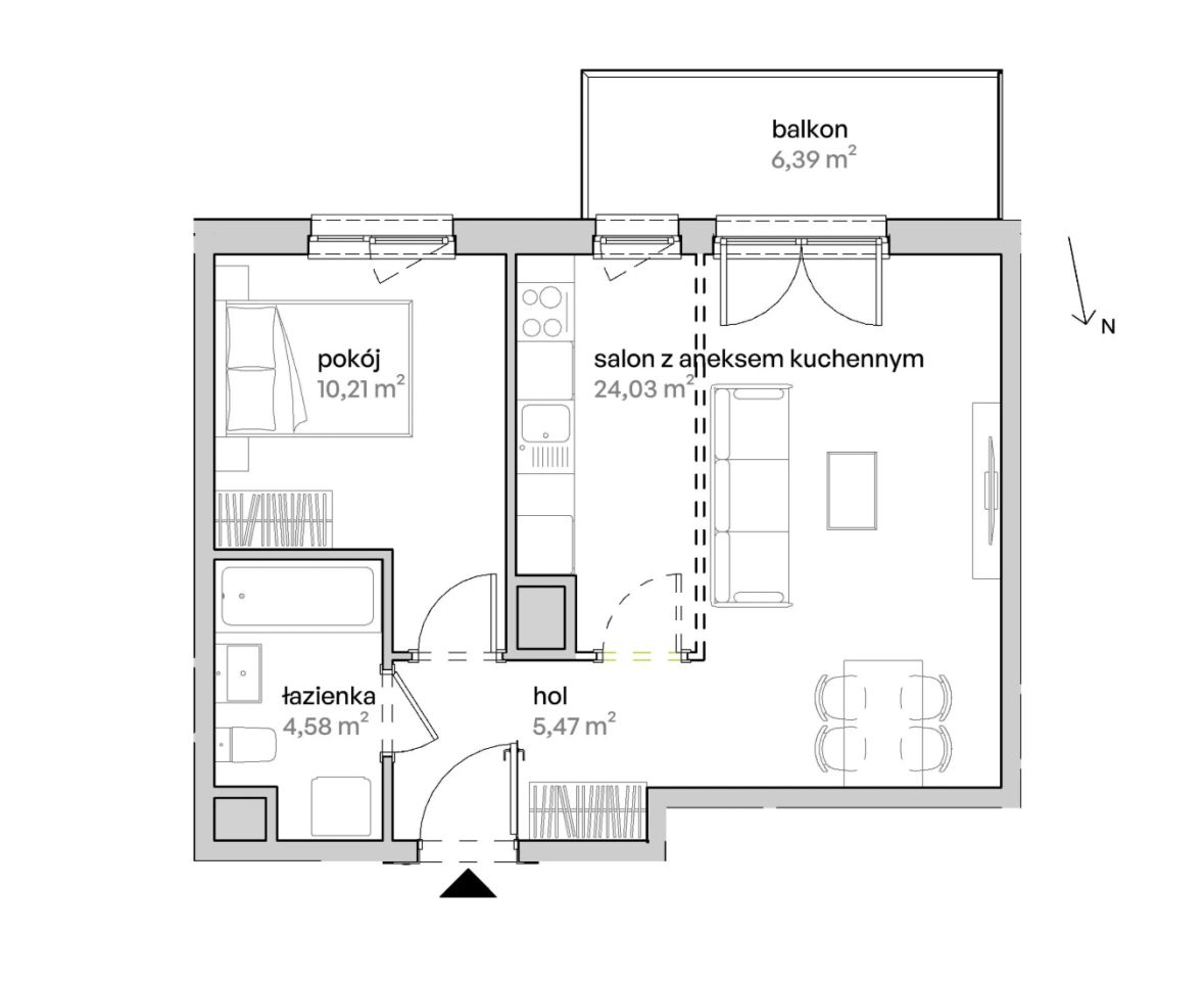 Mieszkanie 2-pokojowe Poznań Starołęka, ul. Unii Lubelskiej. Zdjęcie 7