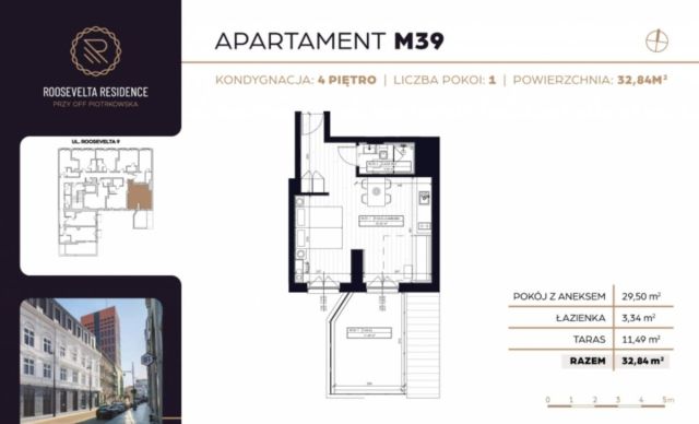 Mieszkanie 1-pokojowe Łódź Śródmieście, ul. Prezydenta Franklina Delano Roosevelta. Zdjęcie 2