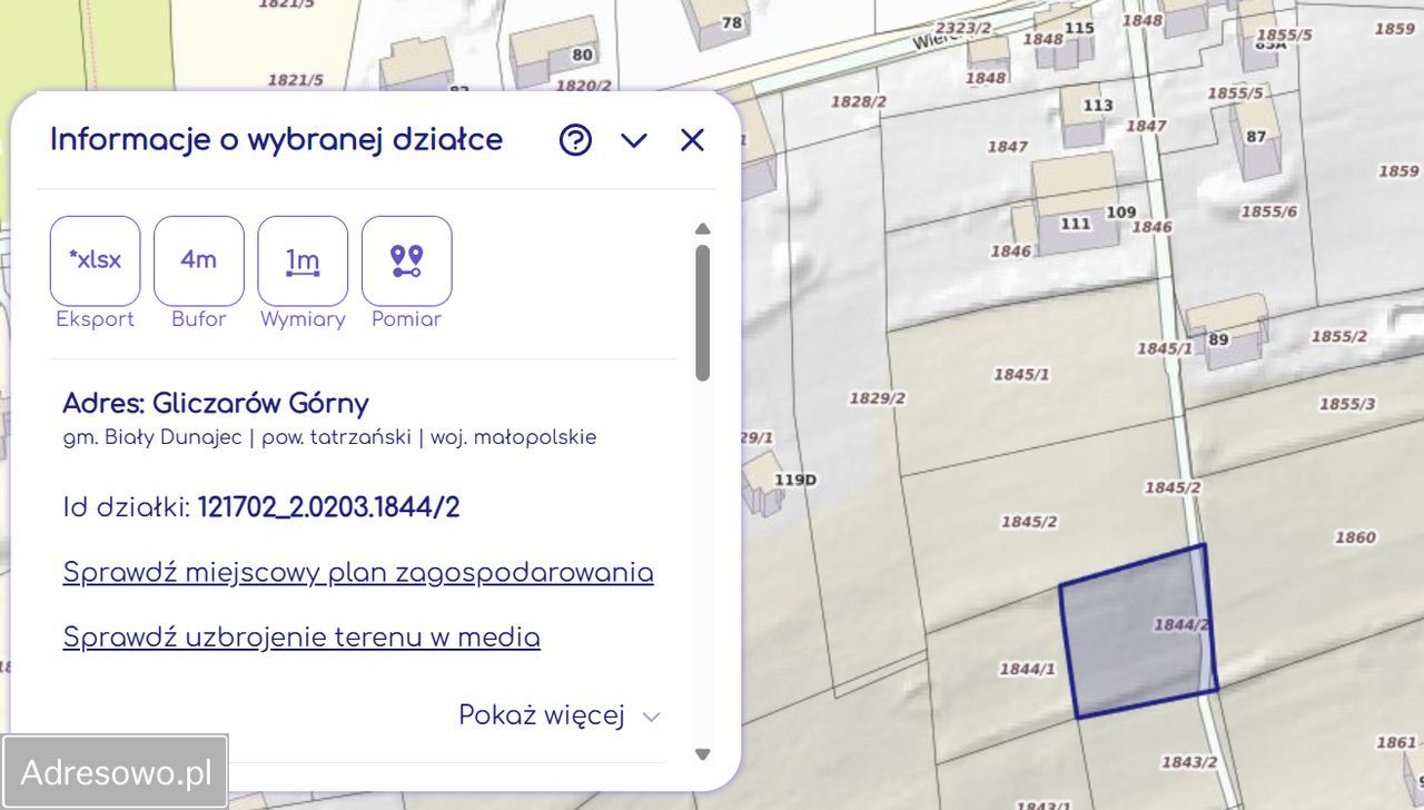 Działka budowlana Gliczarów Górny, ul. Wierchy. Zdjęcie 2