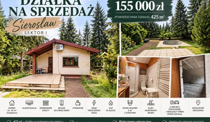 Działka rekreacyjna Sierosław