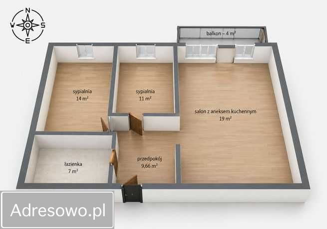 Mieszkanie 3-pokojowe Szczytno, ul. Zielona. Zdjęcie 7