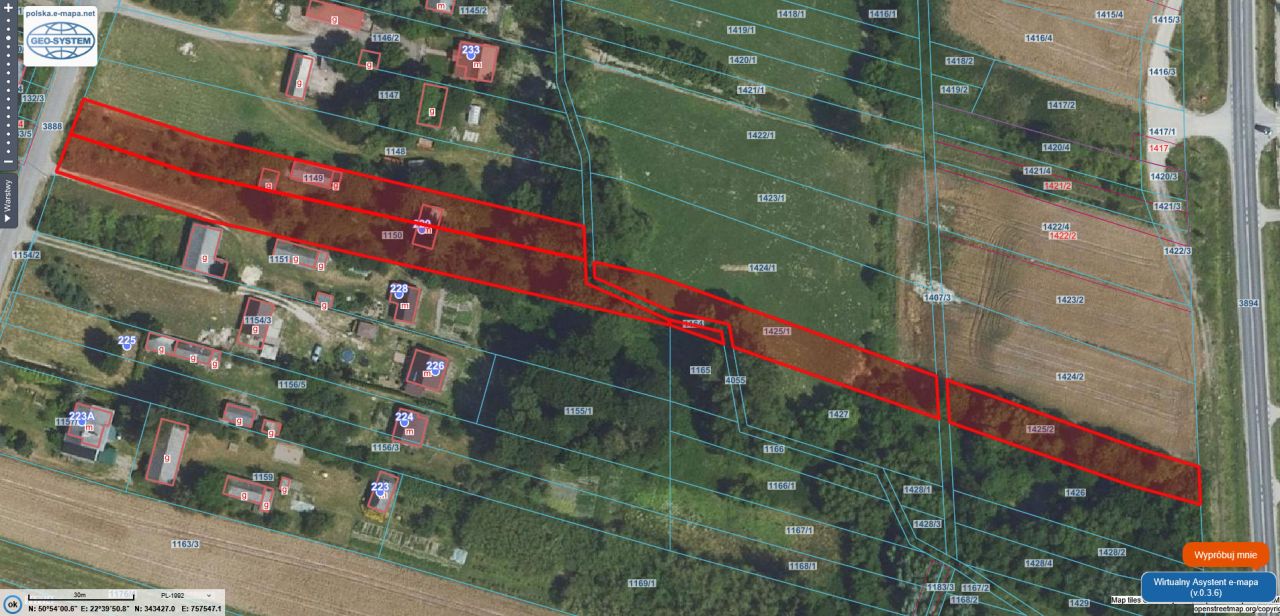 Działka siedliskowa Dragany, Dragany