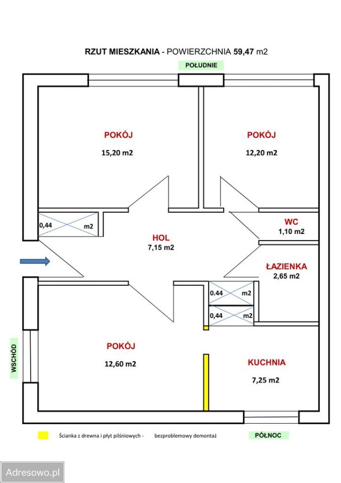 Mieszkanie 3-pokojowe Warszawa Mokotów, ul. Antoniego Malczewskiego. Zdjęcie 15