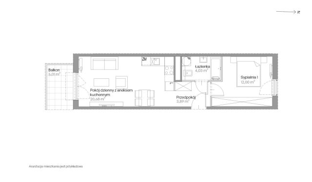 Mieszkanie 2-pokojowe Kraków Czyżyny, ul. Romana Ciesielskiego. Zdjęcie 14
