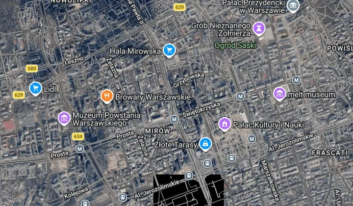 Mieszkanie 2-pokojowe Warszawa Śródmieście, al. Jana Pawła II