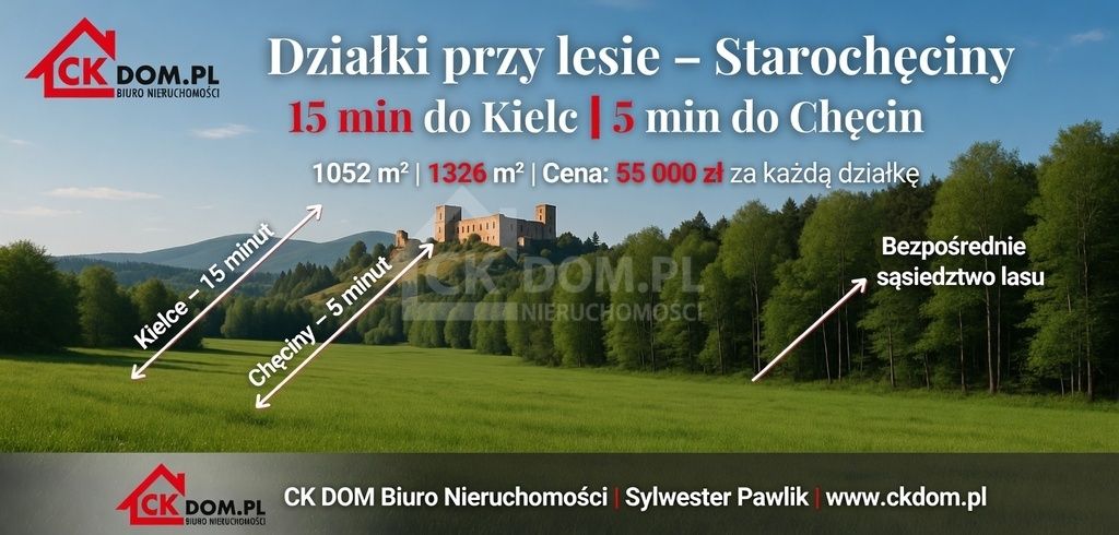 Działka Starochęciny. Zdjęcie 1