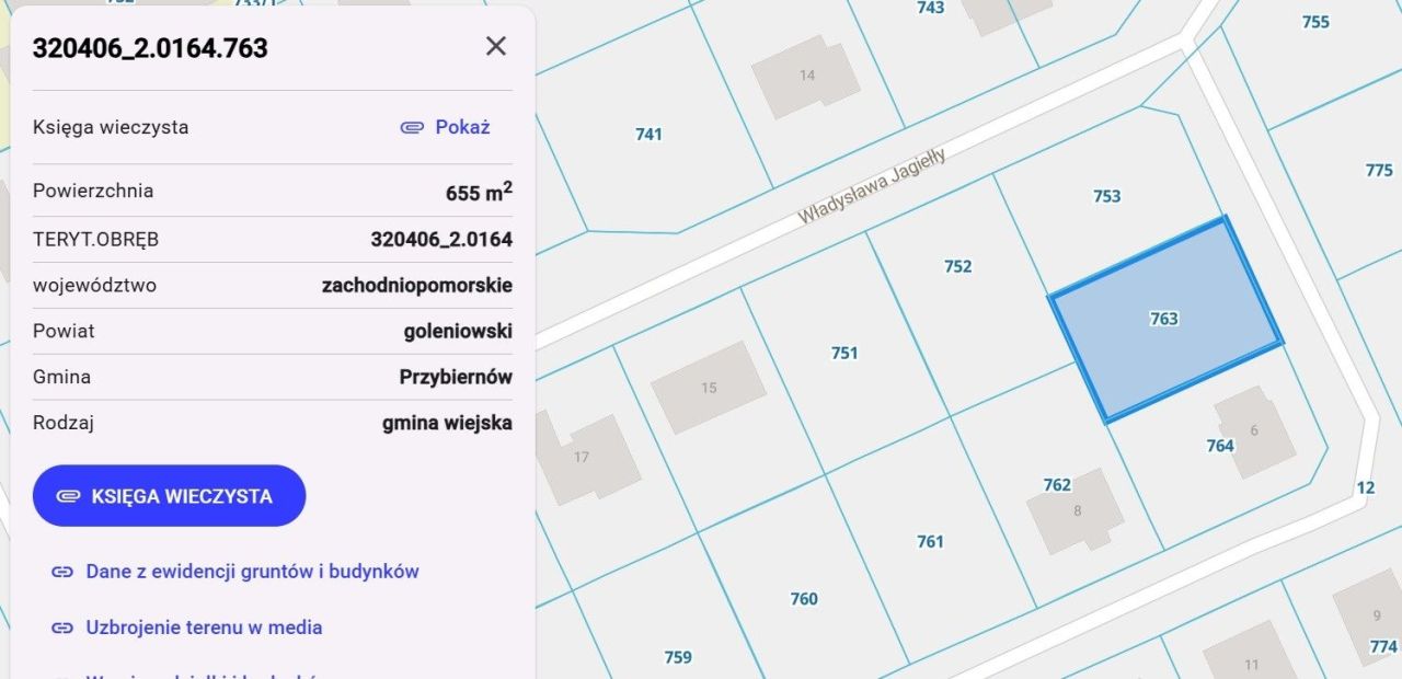 Działka budowlana Przybiernów, ul. Bolesława Krzywoustego. Zdjęcie 1