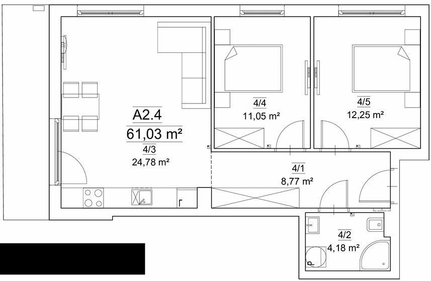 Mieszkanie 3-pokojowe Kraków Prądnik Biały, ul. Bratysławska. Zdjęcie 17