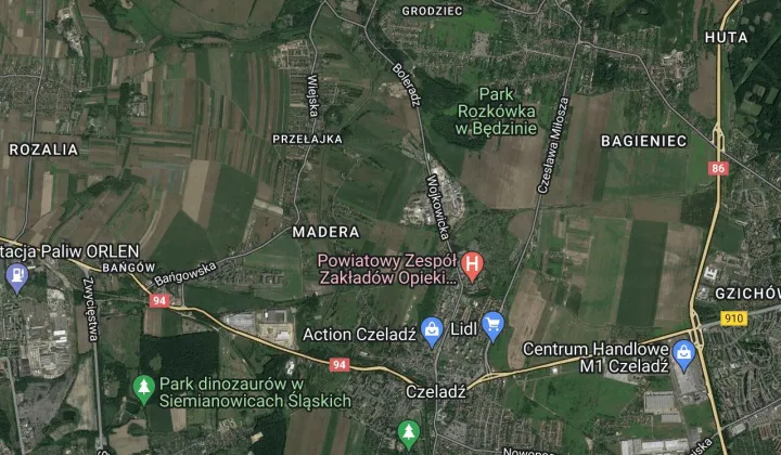 Działka rolno-budowlana Czeladź Madera, ul. Rolnicza