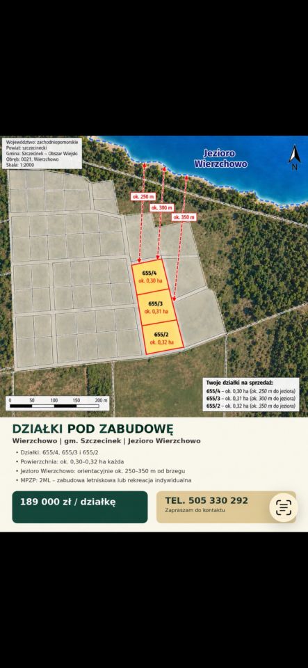 Działka budowlana Wierzchowo. Zdjęcie 1