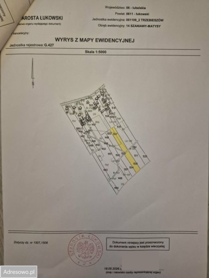 Działka rolna Szaniawy-Poniaty. Zdjęcie 5