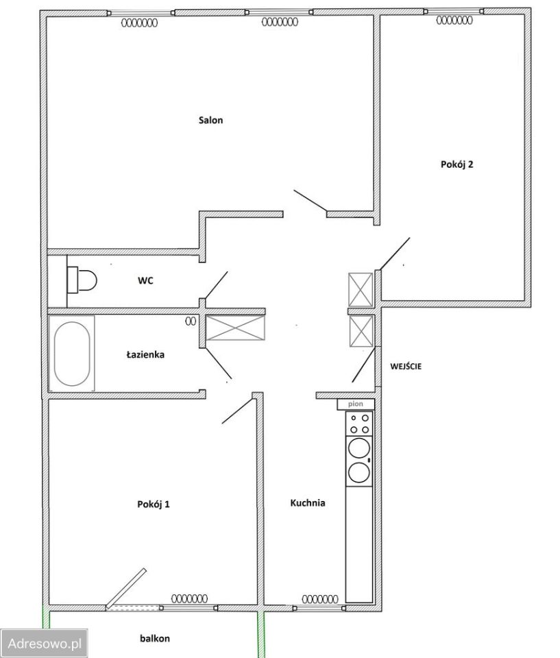 Mieszkanie 3-pokojowe Płock, ul. Krzysztofa Kamila Baczyńskiego. Zdjęcie 19
