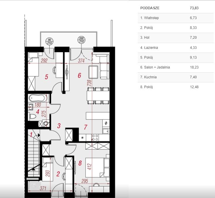 Mieszkanie 4-pokojowe Mosty, ul. Kasztanowa. Zdjęcie 13