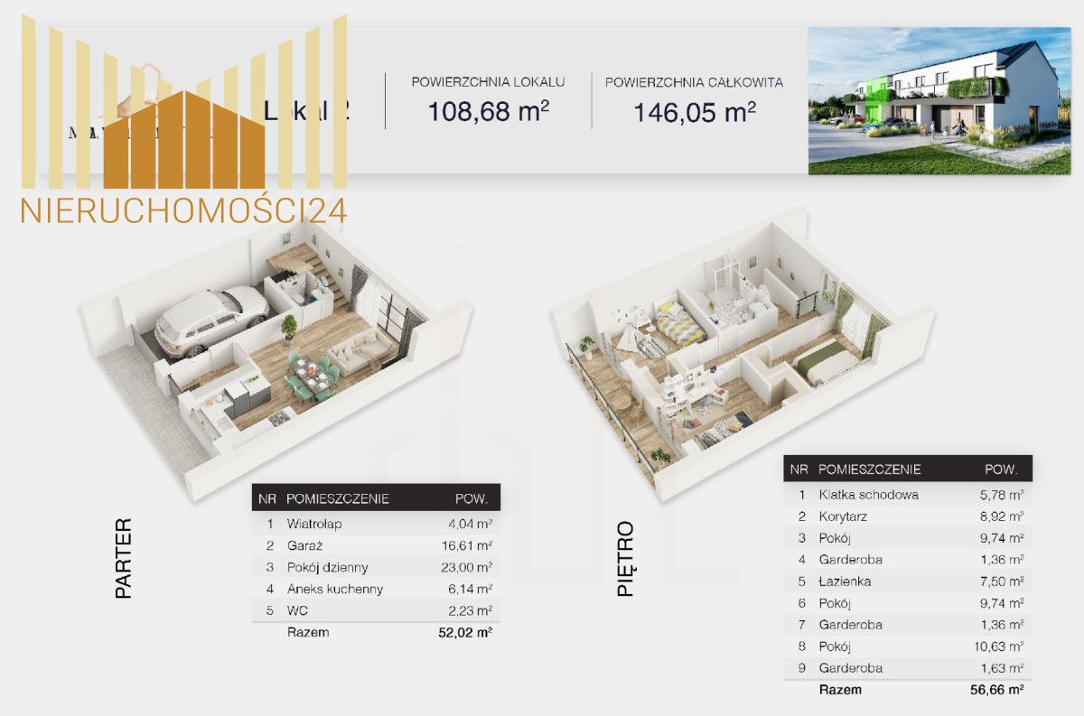 dom szeregowy, 3 pokoje Mińsk Mazowiecki, ul. gen. Władysława Andersa. Zdjęcie 22