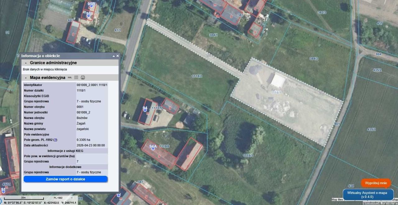 Działka budowlana Bożnów. Zdjęcie 4