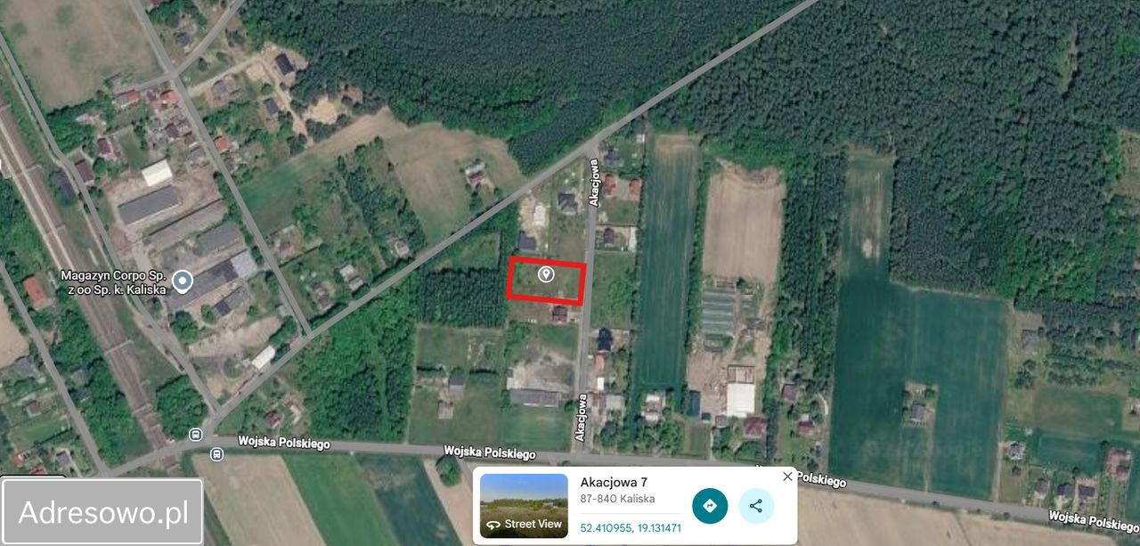 Działka budowlana Kaliska, ul. Akacjowa. Zdjęcie 2