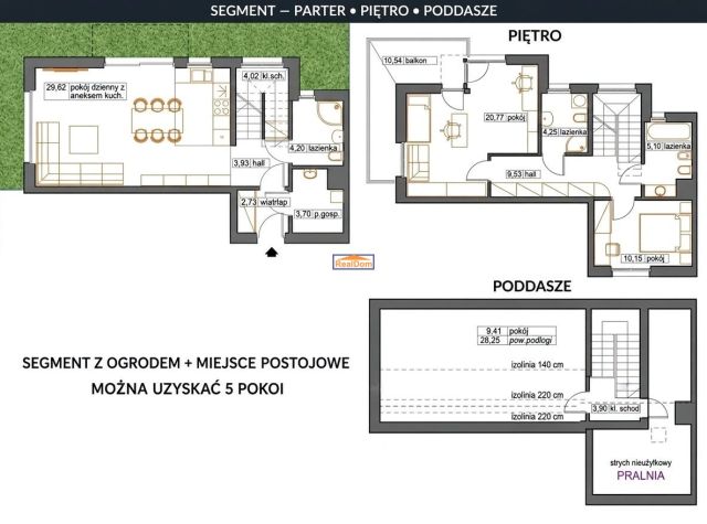dom szeregowy, 4 pokoje Kraków Zwierzyniec, ul. Grzegorza Korzeniaka. Zdjęcie 18