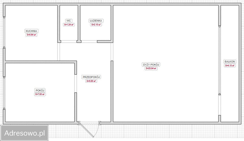 Mieszkanie 2-pokojowe Łomża, ul. Spółdzielcza. Zdjęcie 3