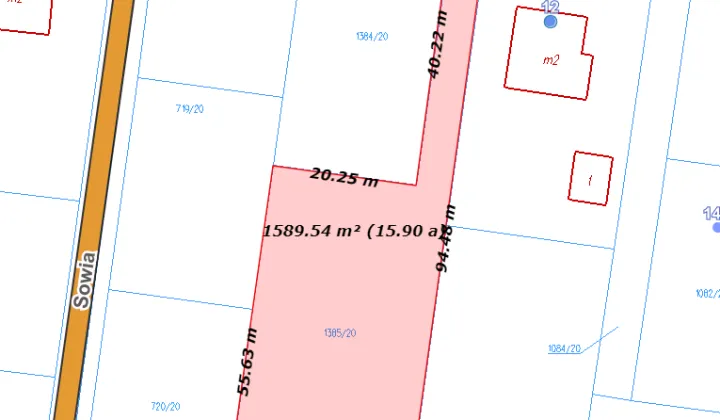 Działka budowlana Orzesze Zawada, ul. Skłodowskiej