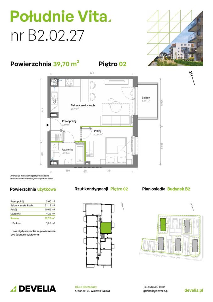 Mieszkanie 2-pokojowe Gdańsk Orunia Górna, ul. Kazimierza Wielkiego. Zdjęcie 7